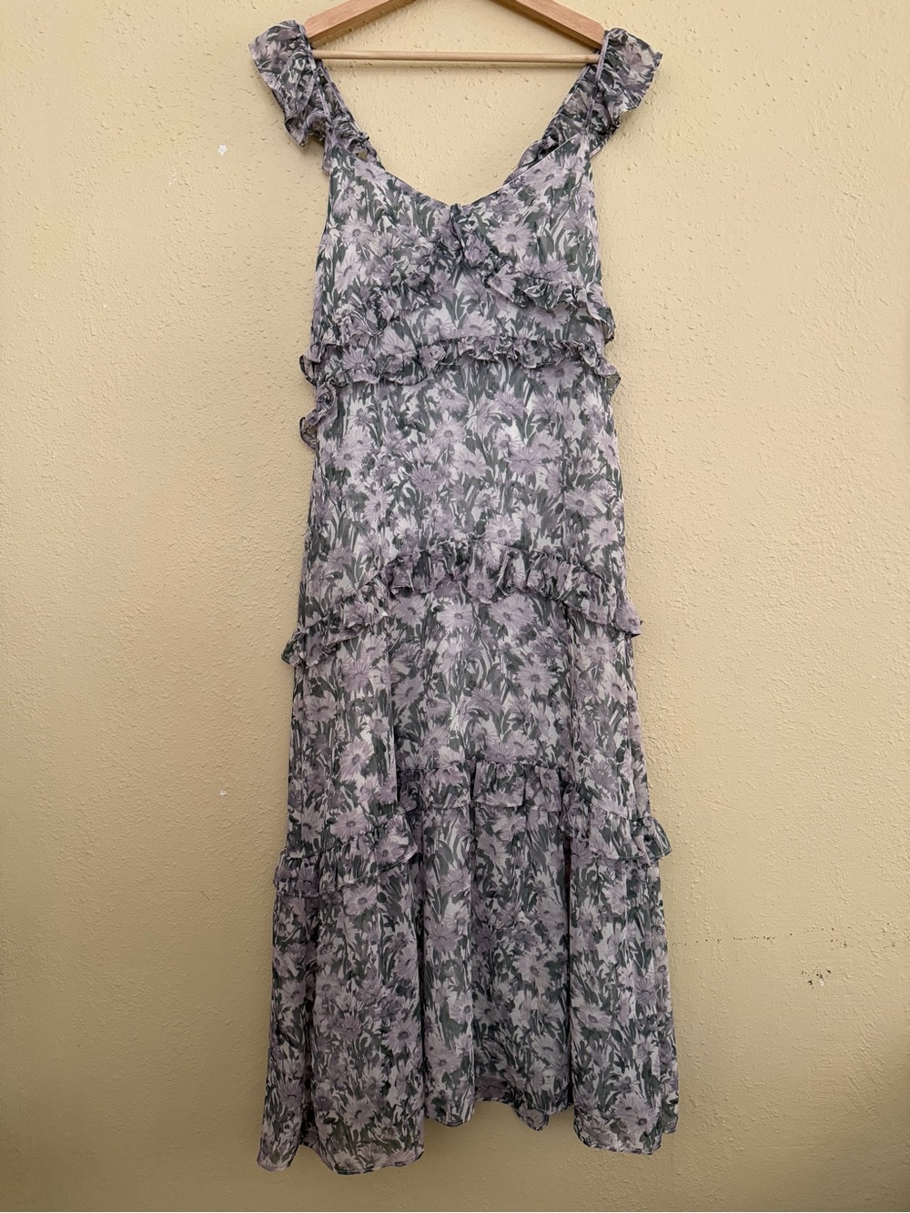 NWT | O.P.T x Tuckernuck | Ingrid Floral Ruffle Midi Dress - Size Small - Picture 2 of 6